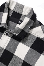 画像をギャラリービューアに読み込む, A.F ARTEFACT GRUNGE SHIRT-COAT / CHECK FLANNEL (BLACK×WHITE)