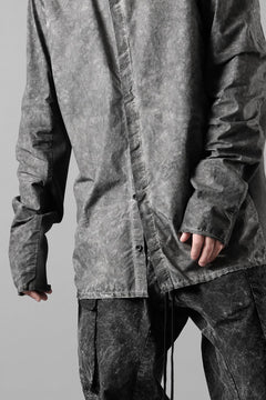 Load image into Gallery viewer, thom/krom STAND COLLAR SHIRT / DYED ORGANIC COTTON (VEGETAL BLACK)