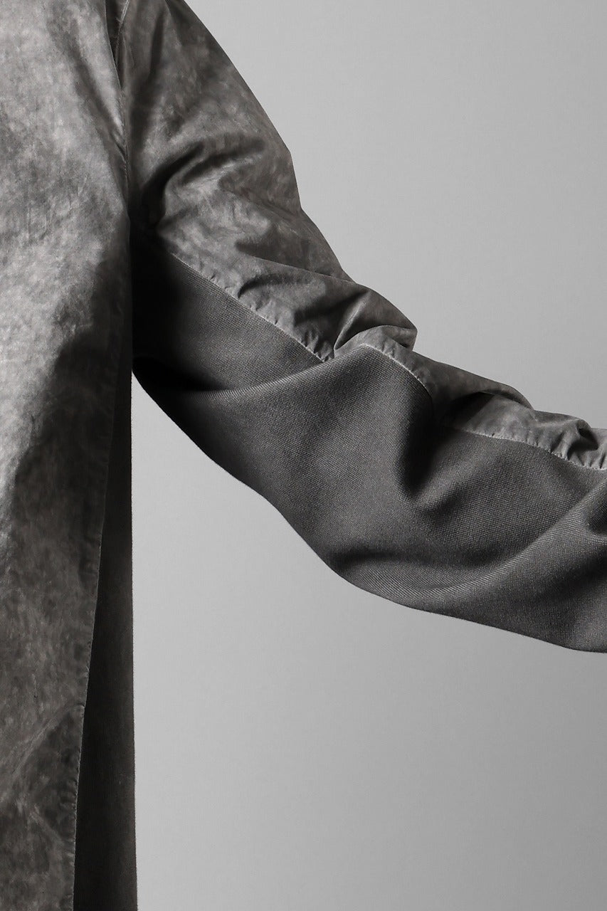 Load image into Gallery viewer, thom/krom STAND COLLAR SHIRT / DYED ORGANIC COTTON (VEGETAL BLACK)
