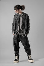 画像をギャラリービューアに読み込む, thom/krom COLLARLESS JACKET / DYED STRETCH COTTON (BLACK MARBLE)