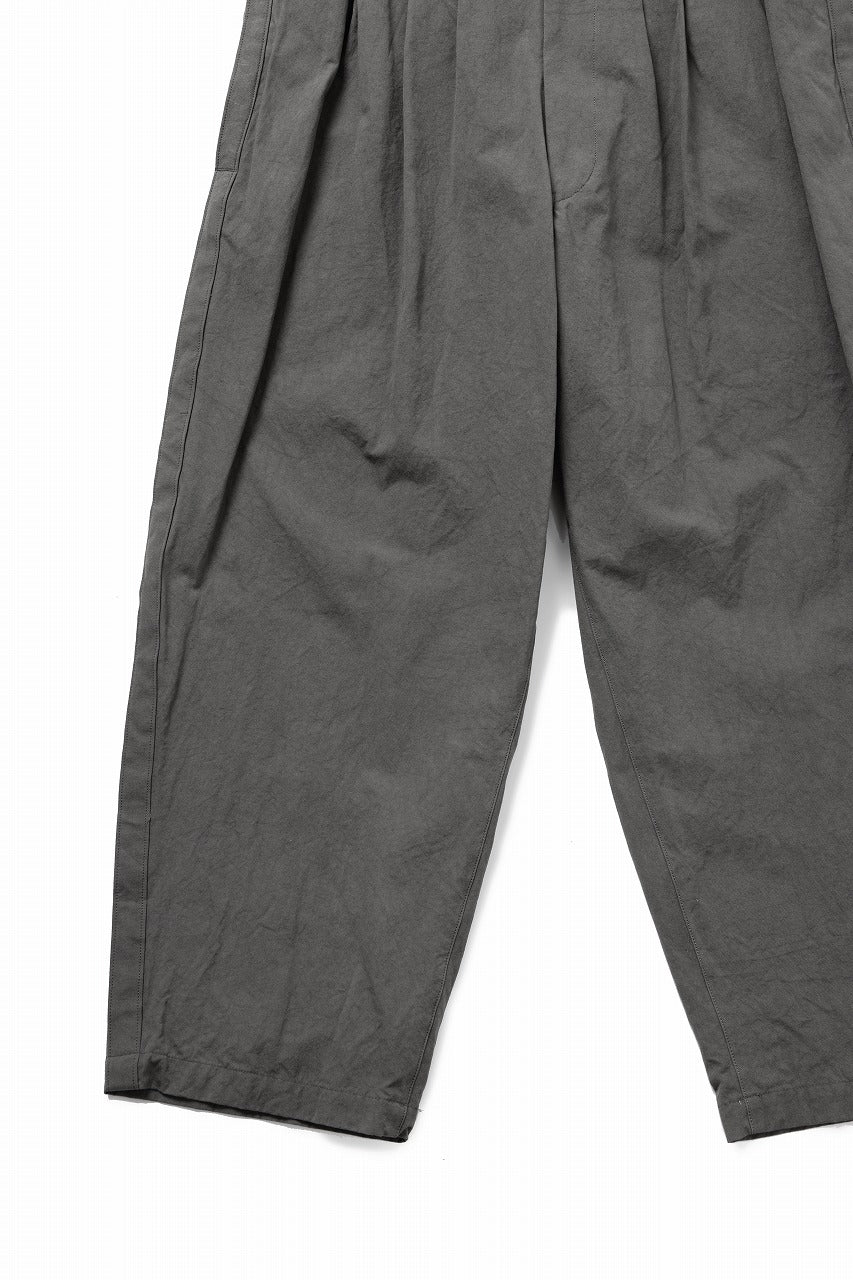 Y's for men SIDE TAPE DETAIL PANTS / COTTON POPLIN (GRAY)