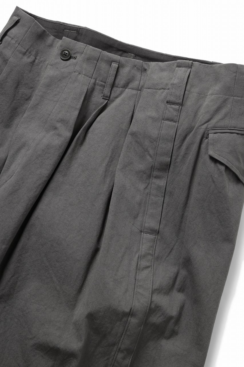 画像をギャラリービューアに読み込む, Y&#39;s for men SIDE TAPE DETAIL PANTS / COTTON POPLIN (GRAY)