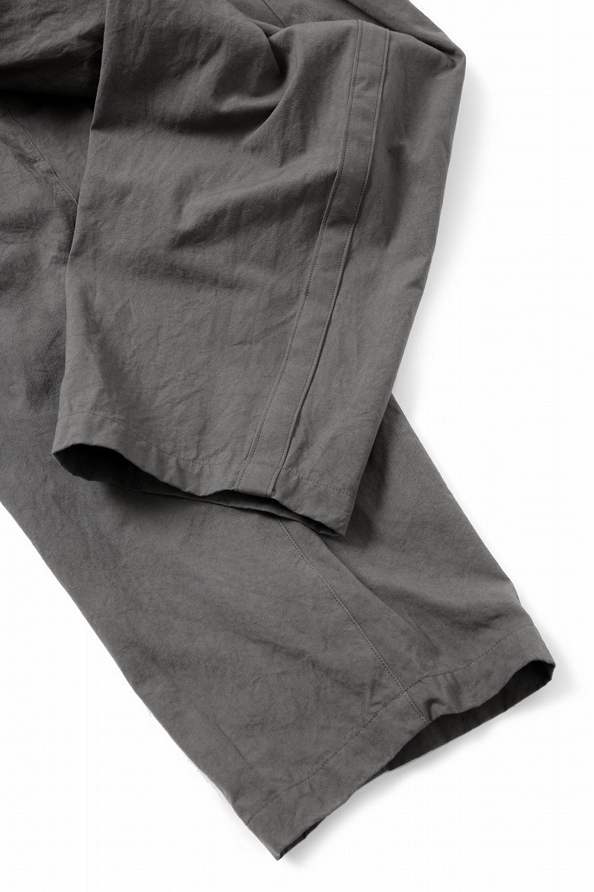 Y's for men SIDE TAPE DETAIL PANTS / COTTON POPLIN (GRAY)