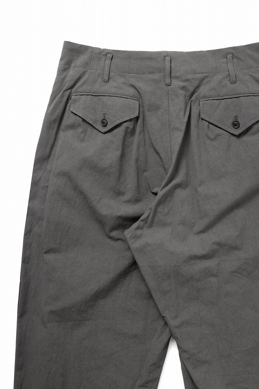 Y's for men SIDE TAPE DETAIL PANTS / COTTON POPLIN (GRAY)