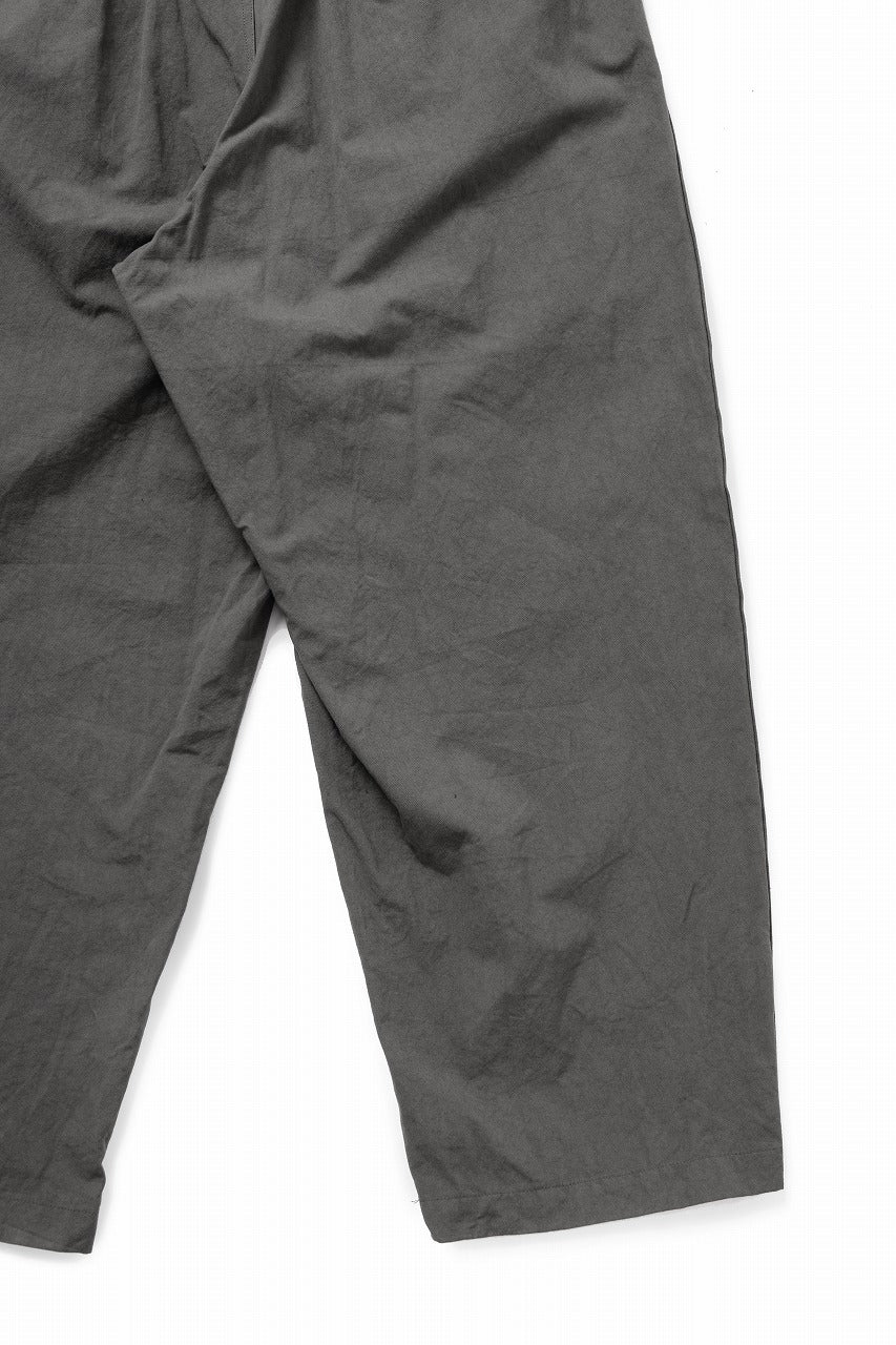 Y's for men SIDE TAPE DETAIL PANTS / COTTON POPLIN (GRAY)