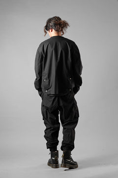 画像をギャラリービューアに読み込む, thom/krom COLLARLESS JACKET / STRETCH COTTON (BLACK)