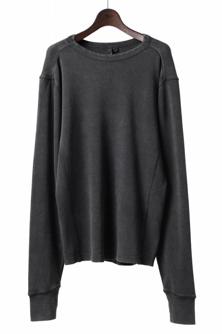 entire studios THERMAL LONG SLEEVE TEE (WASHED BLACK)