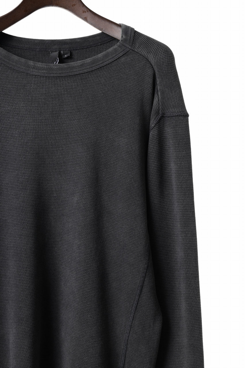 entire studios THERMAL LONG SLEEVE TEE (WASHED BLACK)