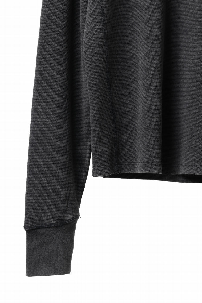 entire studios THERMAL LONG SLEEVE TEE (WASHED BLACK)