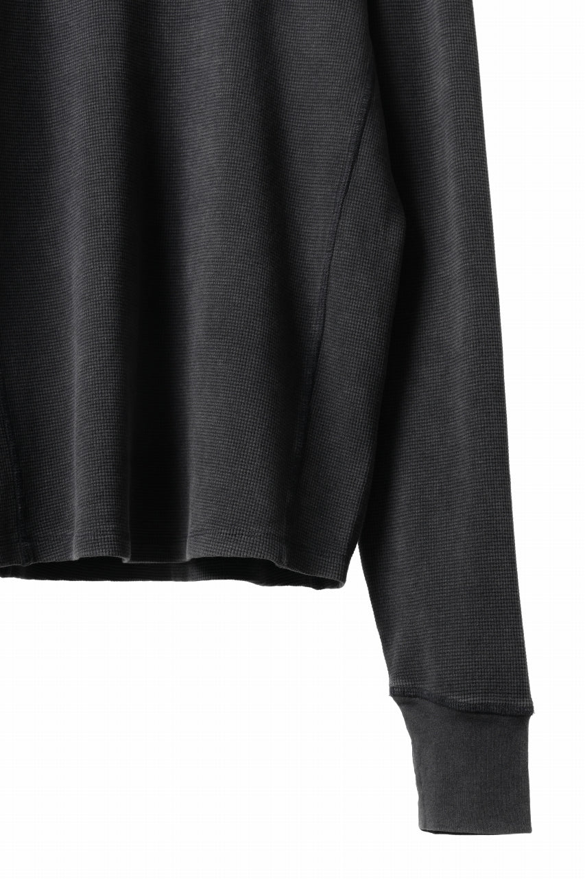 entire studios THERMAL LONG SLEEVE TEE (WASHED BLACK)