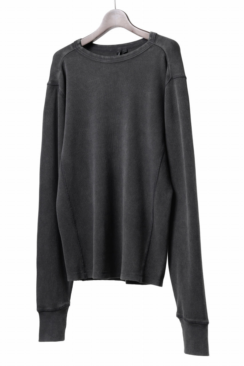 entire studios THERMAL LONG SLEEVE TEE (WASHED BLACK)