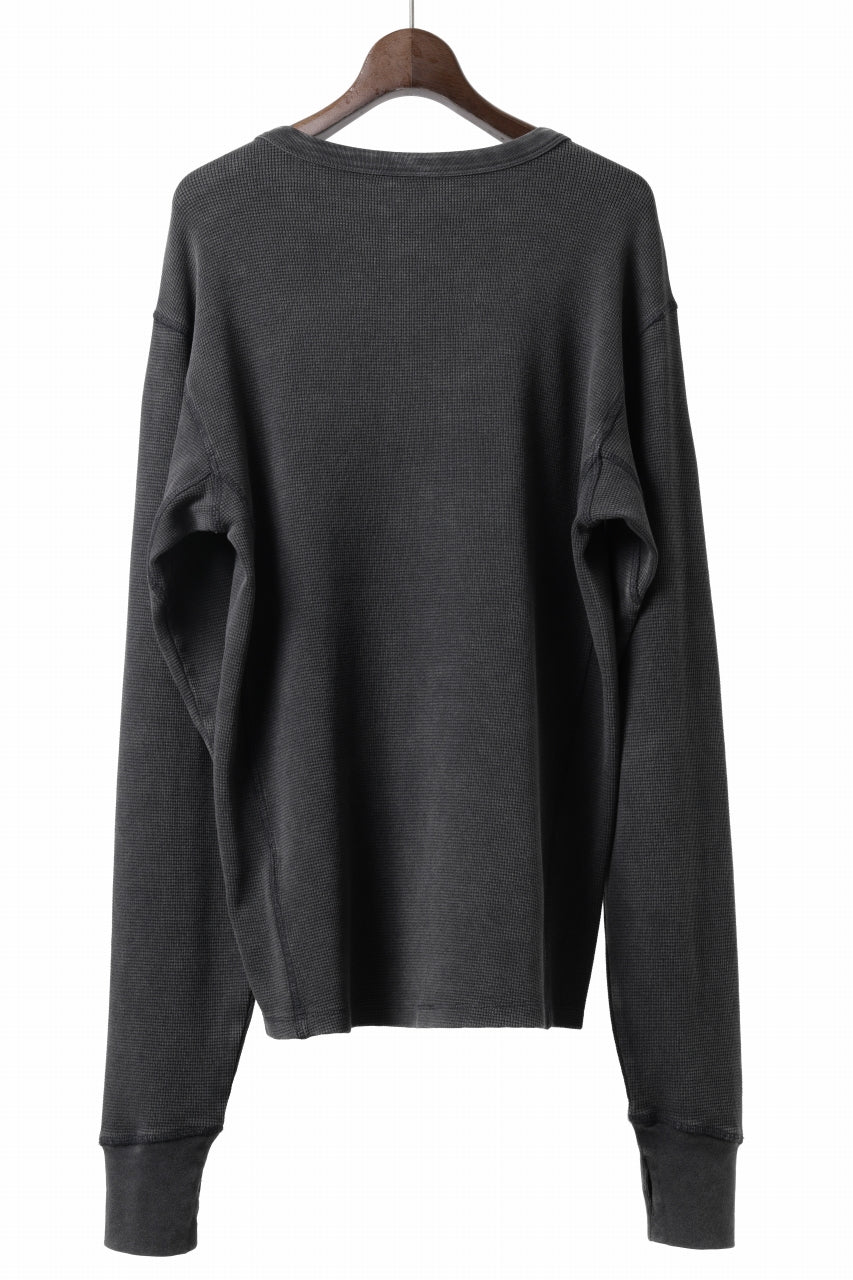 entire studios THERMAL LONG SLEEVE TEE (WASHED BLACK)