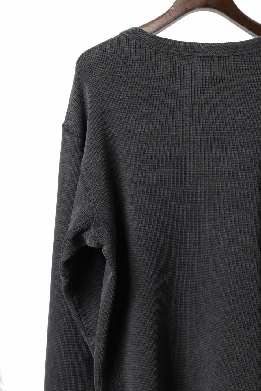 entire studios THERMAL LONG SLEEVE TEE (WASHED BLACK)