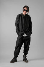 Load image into Gallery viewer, thom/krom STAND COLLAR SHIRT / ORGANIC COTTON (BLACK)