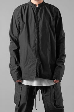 Load image into Gallery viewer, thom/krom STAND COLLAR SHIRT / ORGANIC COTTON (BLACK)