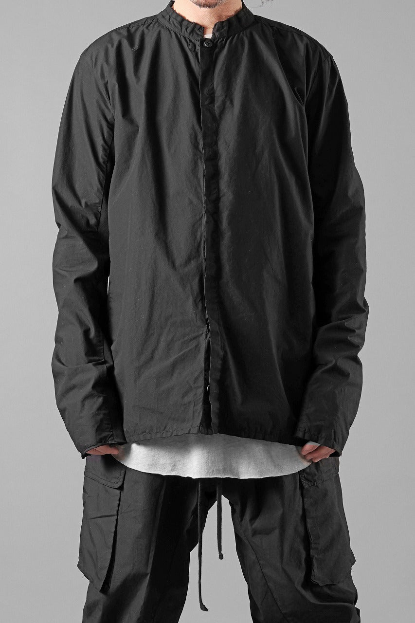 Load image into Gallery viewer, thom/krom STAND COLLAR SHIRT / ORGANIC COTTON (BLACK)