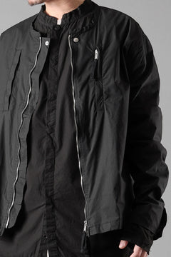 画像をギャラリービューアに読み込む, thom/krom COLLARLESS JACKET / STRETCH COTTON (BLACK)