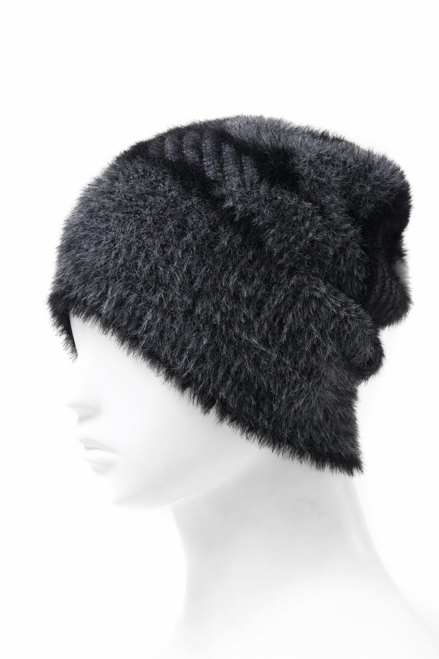 Feng Chen Wang LANDSCAPE PAINTING JACQUARD BEANIE (BLACK/GREY)