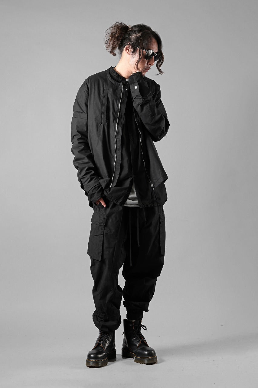 画像をギャラリービューアに読み込む, thom/krom COLLARLESS JACKET / STRETCH COTTON (BLACK)