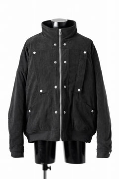 画像をギャラリービューアに読み込む, A.F ARTEFACT COVERALL BLOUSON / CORDUROY &amp; QUILTING PADDED (BLACK)