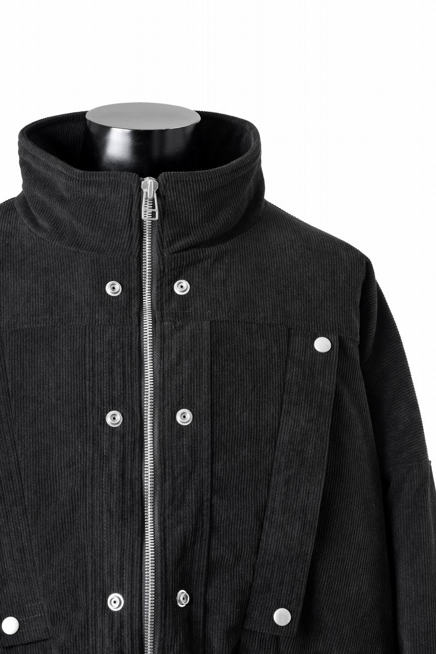 A.F ARTEFACT COVERALL BLOUSON / CORDUROY & QUILTING PADDED (BLACK)