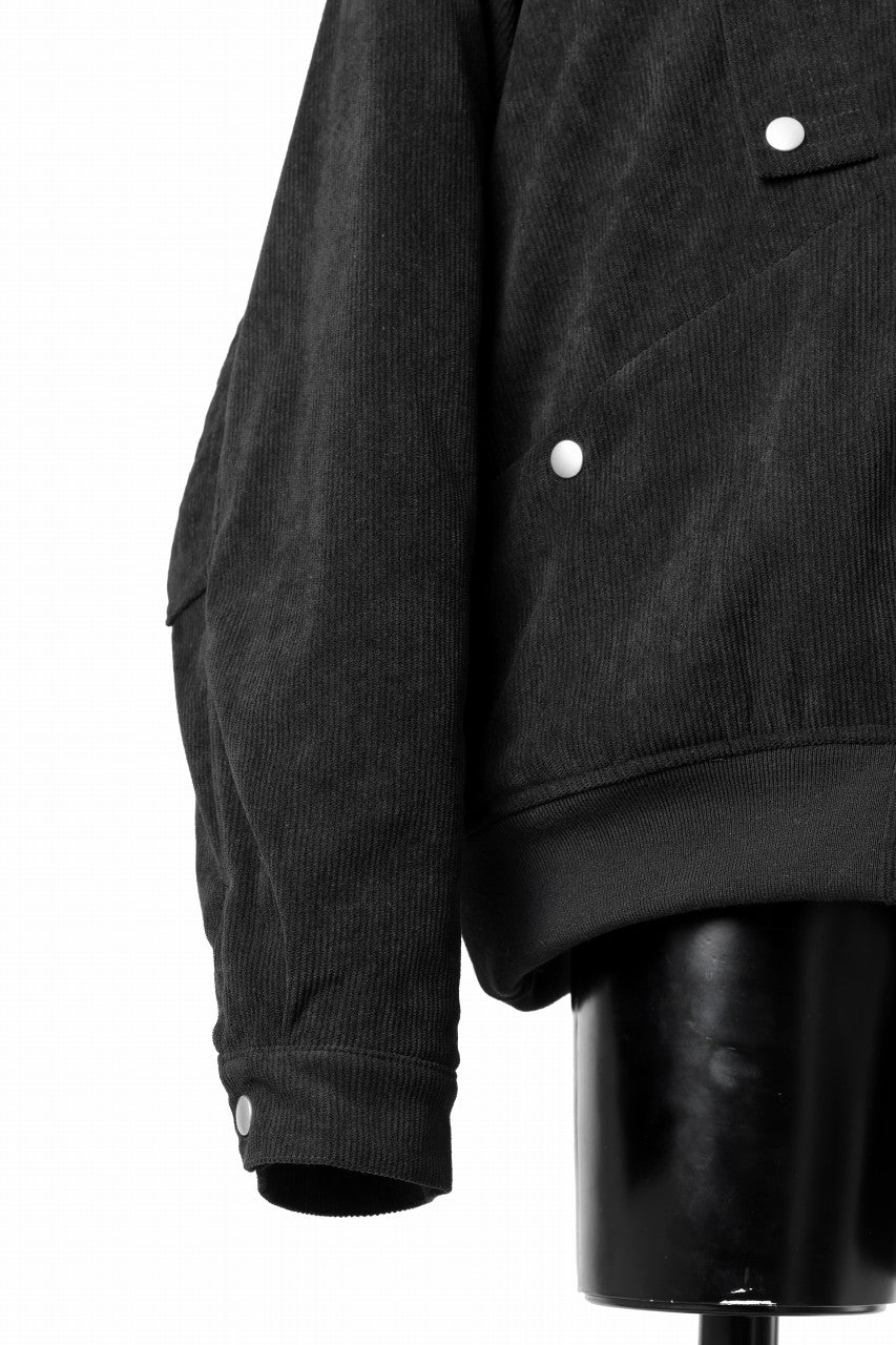 A.F ARTEFACT COVERALL BLOUSON / CORDUROY & QUILTING PADDED (BLACK)