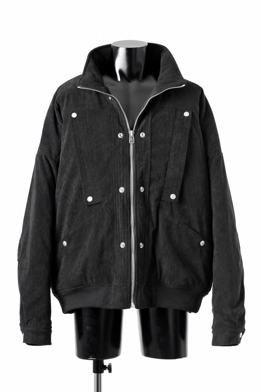 A.F ARTEFACT COVERALL BLOUSON / CORDUROY & QUILTING PADDED (BLACK)