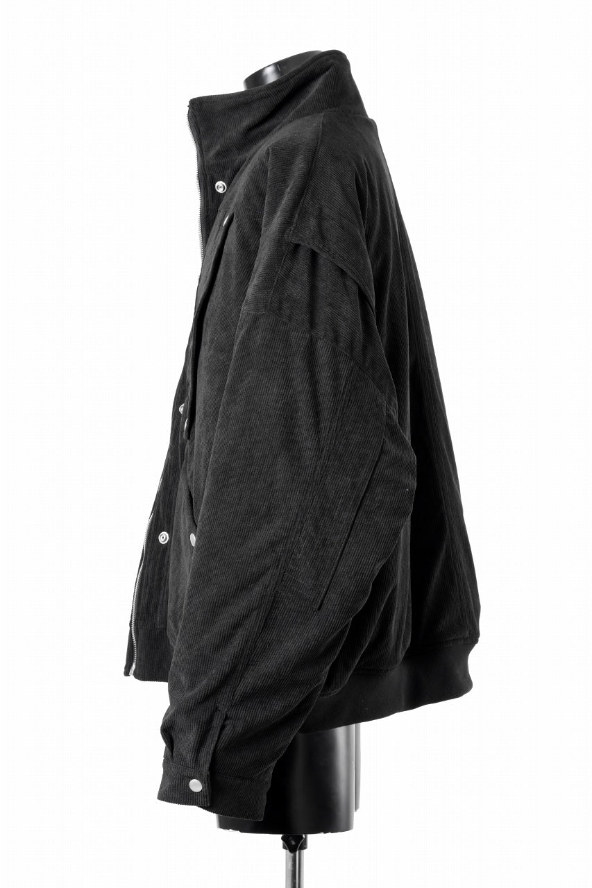 A.F ARTEFACT COVERALL BLOUSON / CORDUROY & QUILTING PADDED (BLACK)