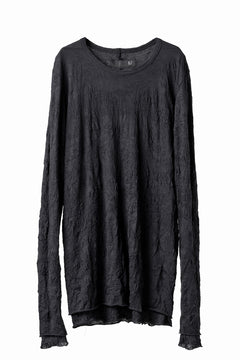 画像をギャラリービューアに読み込む, A.F ARTEFACT &quot;CRUMPLE&quot; DOUBLE LAYER L/S TOPS (BLACK×BLACK)