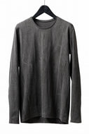 black crow x LOOM exclusive long sleeve tops / sumi dyed cotton jersey (carbon)