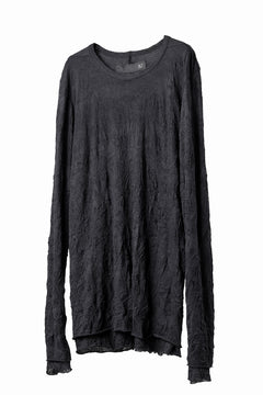 画像をギャラリービューアに読み込む, A.F ARTEFACT &quot;CRUMPLE&quot; DOUBLE LAYER L/S TOPS (BLACK×BLACK)