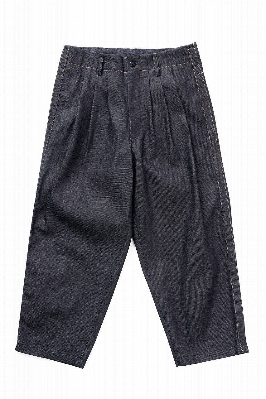 画像をギャラリービューアに読み込む, Y&#39;s for men PANTS WITH COLOR COMBI STITCH / 13oz UNEVEN YARN DENIM (BLUE)