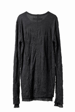 画像をギャラリービューアに読み込む, A.F ARTEFACT &quot;CRUMPLE&quot; DOUBLE LAYER L/S TOPS (BLACK×BLACK)