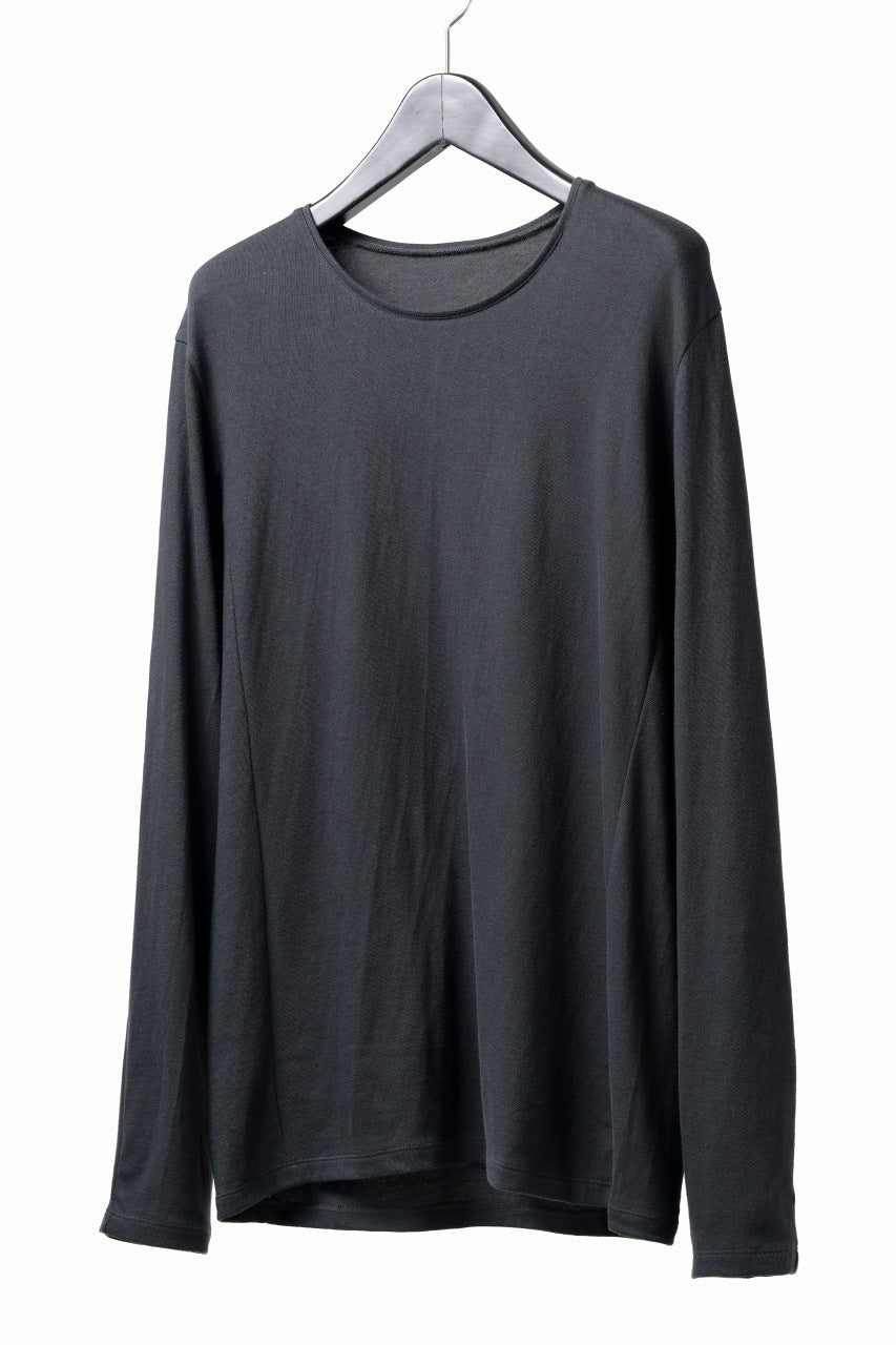 black crow x LOOM exclusive long sleeve tops / soft cotton jersey (d.grey)