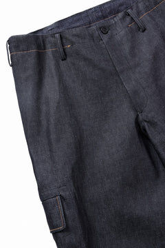 画像をギャラリービューアに読み込む, Y&#39;s for men TUCK PANTS WITH COLOR COMBI STITCH / 13oz UNEVEN YARN DENIM (BLUE)