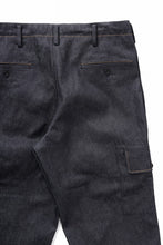 画像をギャラリービューアに読み込む, Y&#39;s for men TUCK PANTS WITH COLOR COMBI STITCH / 13oz UNEVEN YARN DENIM (BLUE)