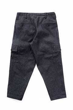 画像をギャラリービューアに読み込む, Y&#39;s for men TUCK PANTS WITH COLOR COMBI STITCH / 13oz UNEVEN YARN DENIM (BLUE)