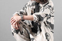 画像をギャラリービューアに読み込む, YUTA MATSUOKA classic shirt / antique wagon print (ecru/print)