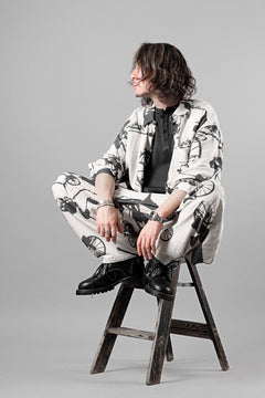 画像をギャラリービューアに読み込む, YUTA MATSUOKA classic shirt / antique wagon print (ecru/print)