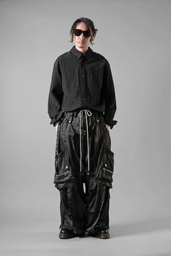画像をギャラリービューアに読み込む, A.F ARTEFACT PARACHUTE WIDE CARGO PANTS / UNEVEN TEXTURE (BLACK)