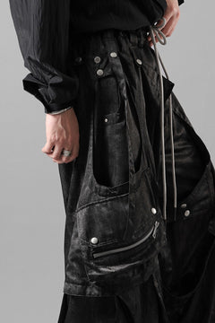 画像をギャラリービューアに読み込む, A.F ARTEFACT PARACHUTE WIDE CARGO PANTS / UNEVEN TEXTURE (BLACK)