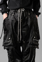 画像をギャラリービューアに読み込む, A.F ARTEFACT PARACHUTE WIDE CARGO PANTS / UNEVEN TEXTURE (BLACK)