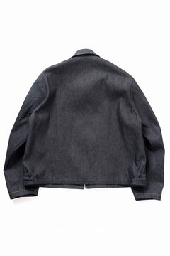 画像をギャラリービューアに読み込む, Y&#39;s for men COLLOR COMBI BLOUSON / 13oz UNEVEN YARN DENIM (BLUE)