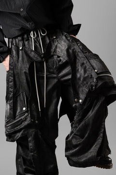 画像をギャラリービューアに読み込む, A.F ARTEFACT PARACHUTE WIDE CARGO PANTS / UNEVEN TEXTURE (BLACK)