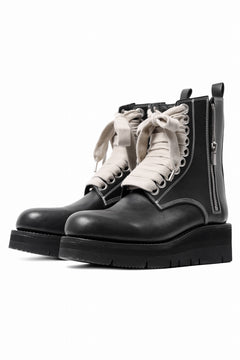Load image into Gallery viewer, A.F ARTEFACT × Portaille DOUBLE SIDE ZIP BOOTS / ITALIAN VACHETTA SMOOTH (BLACK)