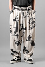 画像をギャラリービューアに読み込む, YUTA MATSUOKA circle pants / antique wagon print (ecru/print)