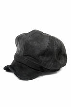 画像をギャラリービューアに読み込む, ierib Leather Casquette / Lamb Suede (BLACK)