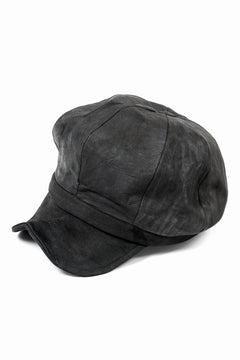 画像をギャラリービューアに読み込む, ierib Leather Casquette / Lamb Suede (BLACK)