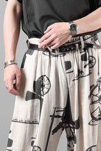 画像をギャラリービューアに読み込む, YUTA MATSUOKA circle pants / antique wagon print (ecru/print)