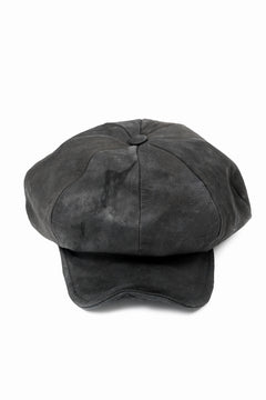 画像をギャラリービューアに読み込む, ierib Leather Casquette / Lamb Suede (BLACK)